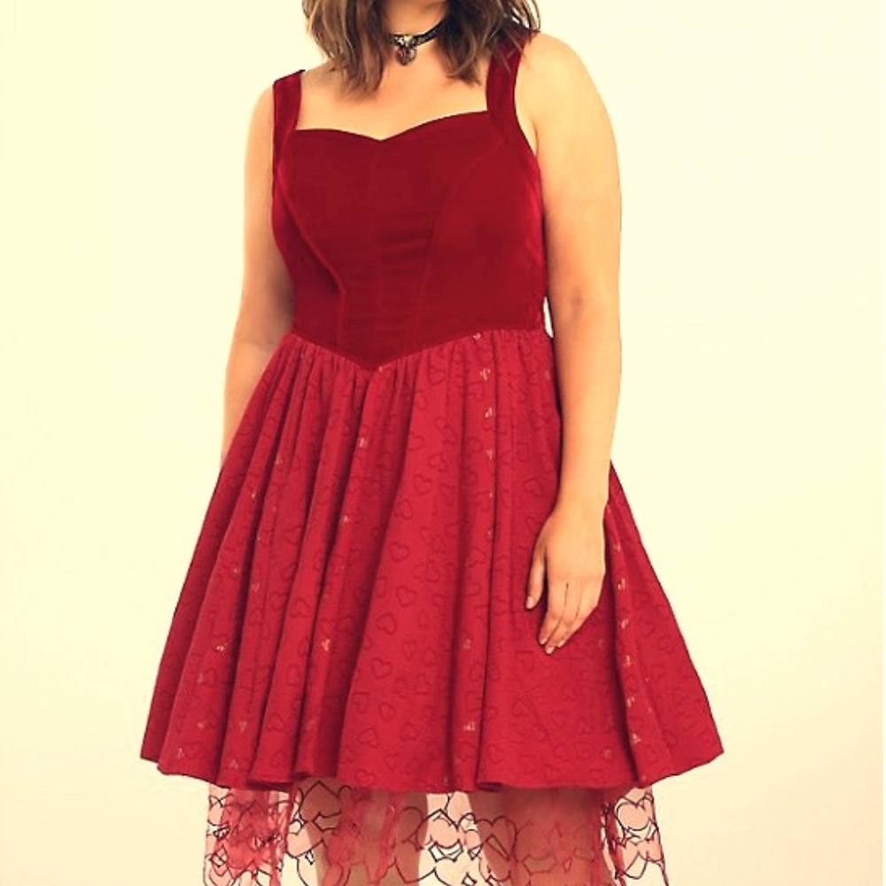 Torrid Through the Looking Glass Red Queen dress